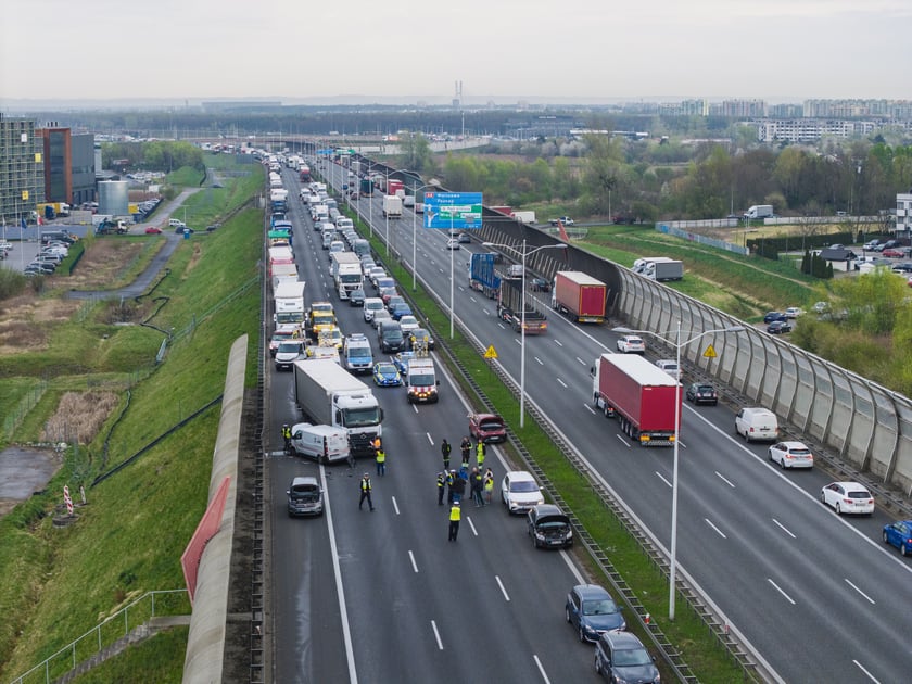 Wypadek na AOW, 14.04.2025