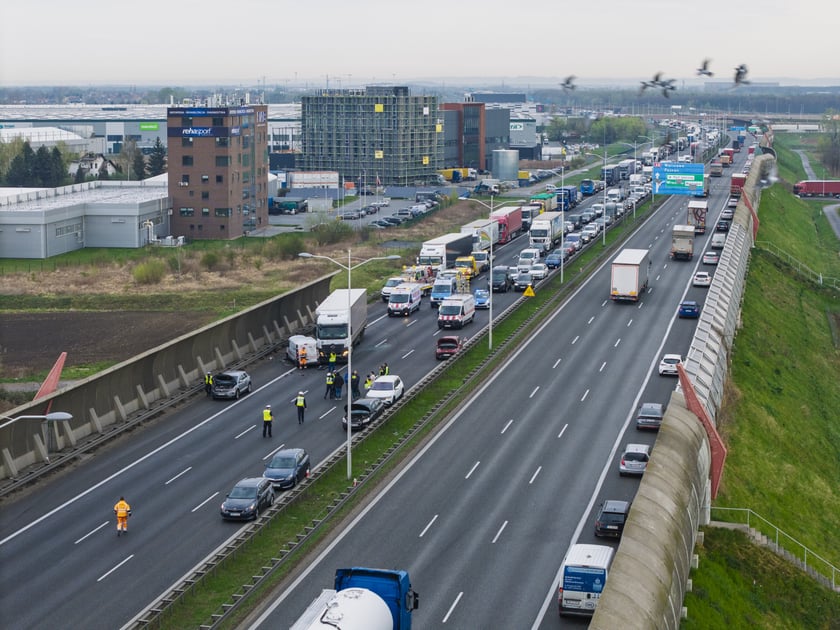 Wypadek na AOW, 14.04.2025