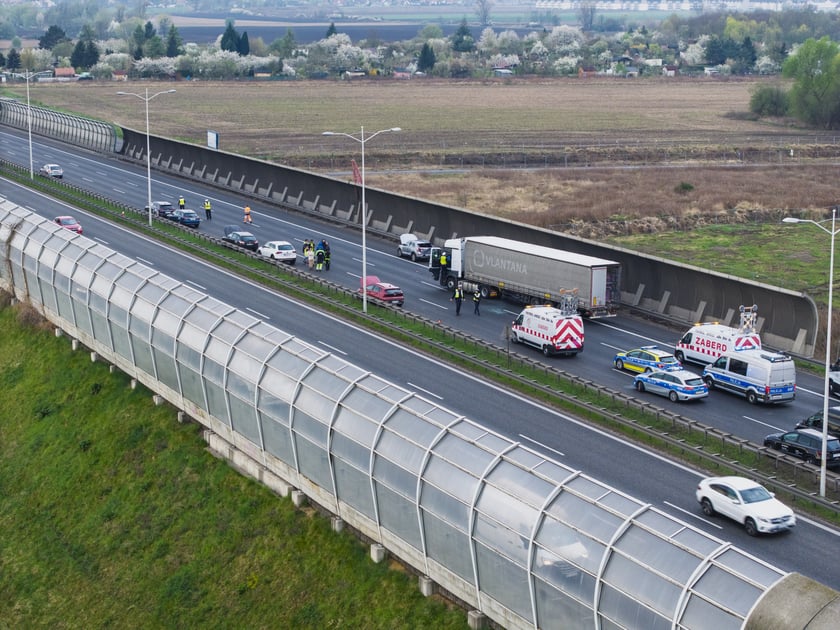 Wypadek na AOW, 14.04.2025