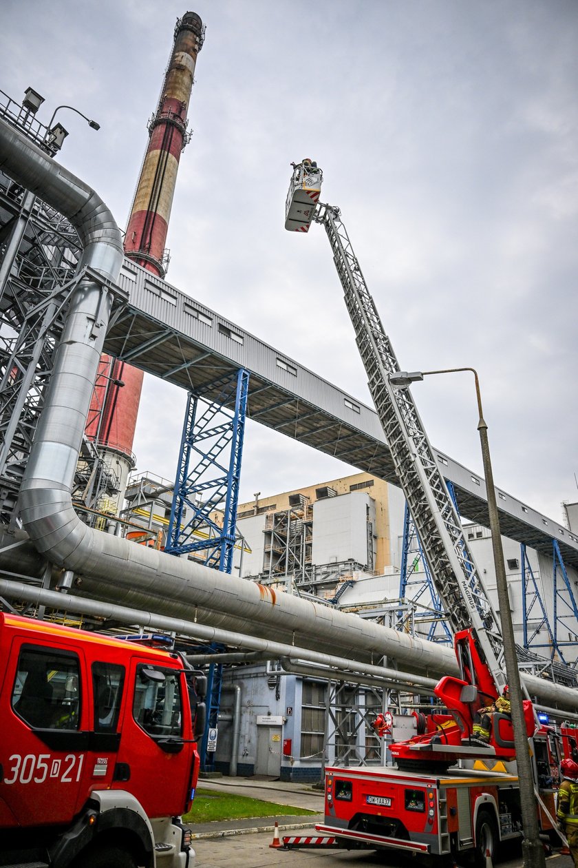 Ćwiczenia służb w elektrociepłowni - Wrocław