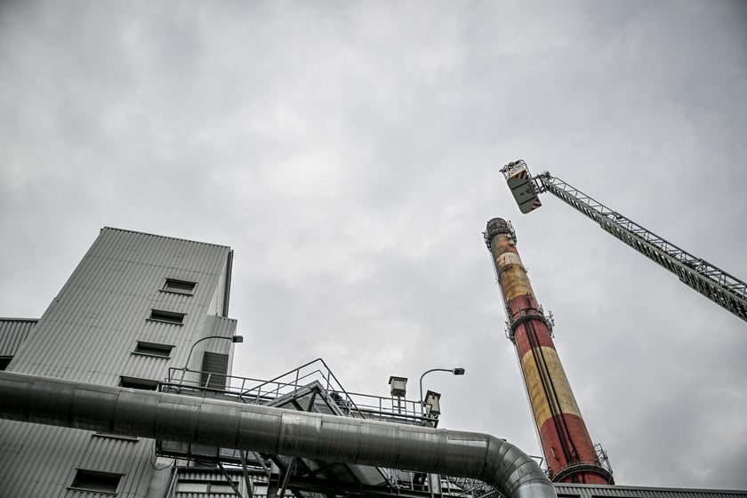 Ćwiczenia służb w elektrociepłowni - Wrocław