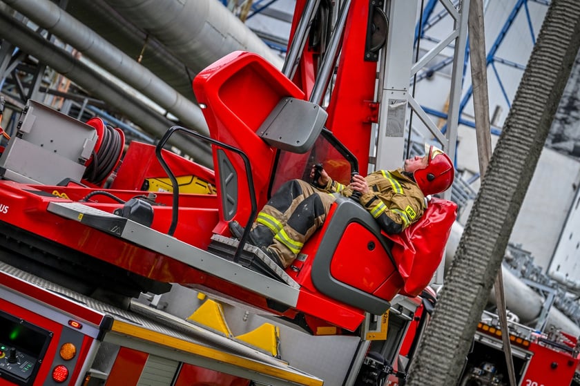 Ćwiczenia służb w elektrociepłowni - Wrocław