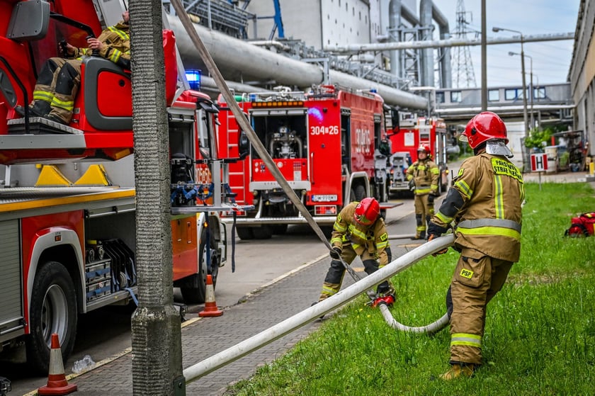 Ćwiczenia służb w elektrociepłowni - Wrocław