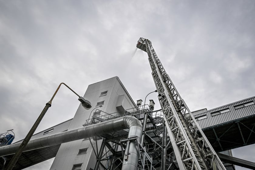 Ćwiczenia służb w elektrociepłowni - Wrocław