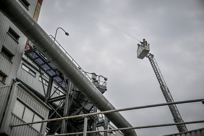 Ćwiczenia służb w elektrociepłowni - Wrocław