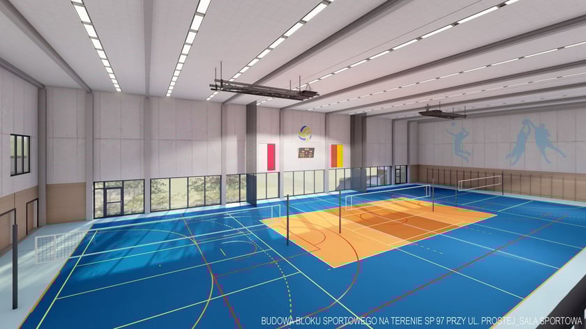 Tak będzie się prezentować blok sportowy w SP 97 przy ul. Prostej