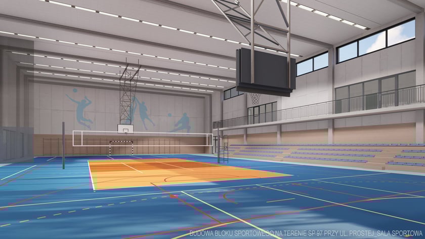 Tak będzie się prezentować blok sportowy w SP 97 przy ul. Prostej