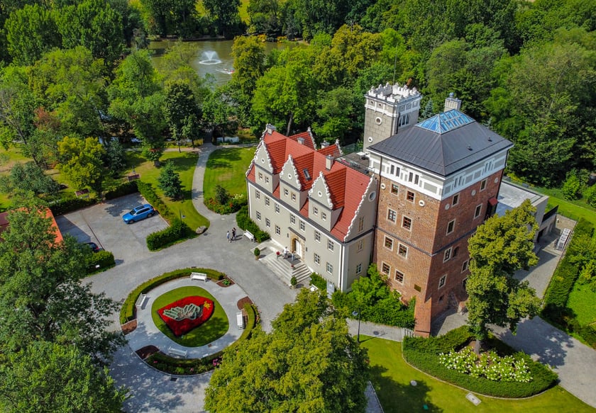 Zamek Topacz - widok z drona