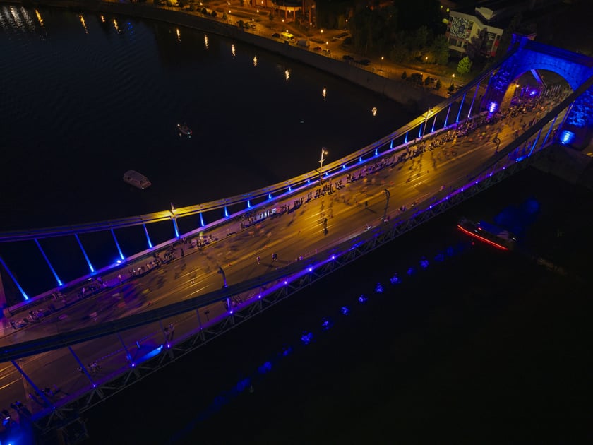 PKO Nocny Wrocław Półmaraton we Wrocławiu na zdjęciach z drona