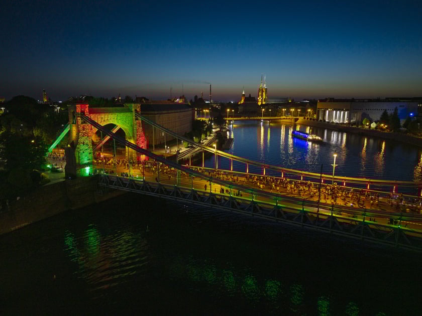 PKO Nocny Wrocław Półmaraton we Wrocławiu na zdjęciach z drona