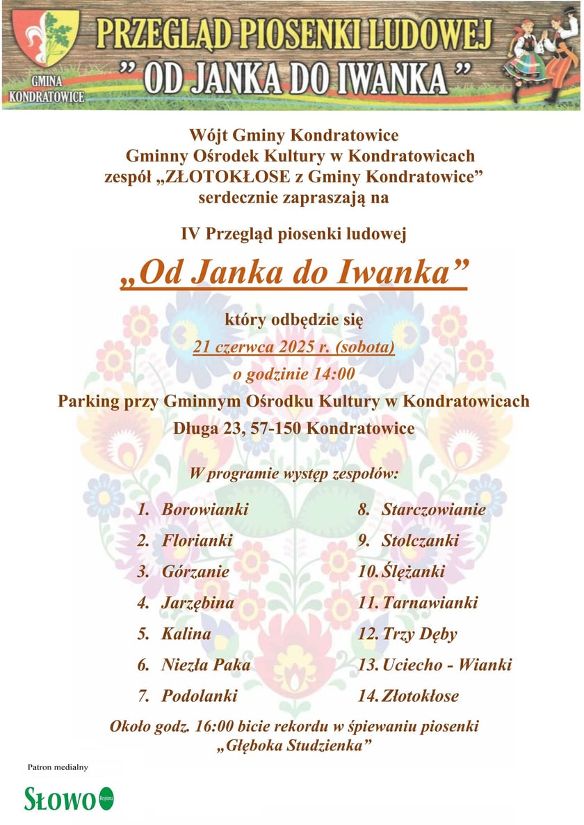 Program wydarzenia