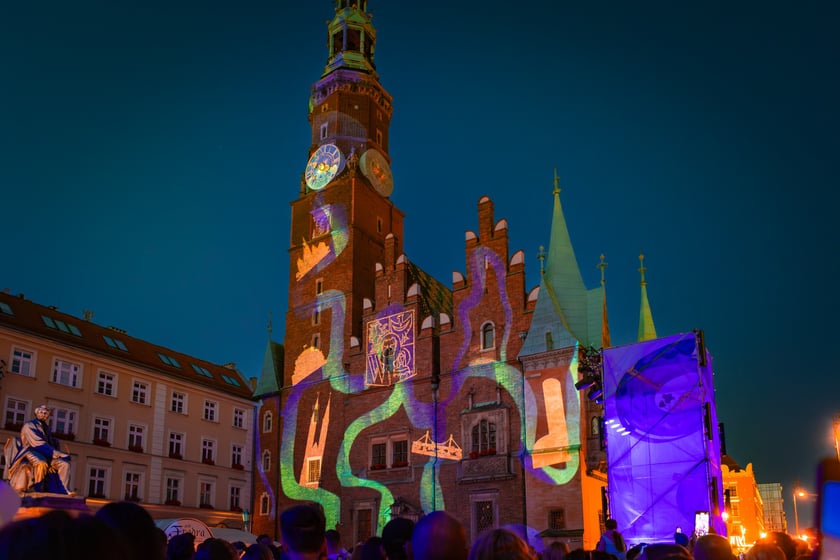 Iluminacje i wideomapping w Rynku