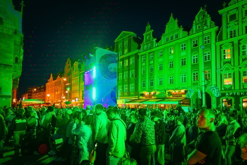 Iluminacje i wideomapping w Rynku