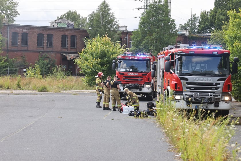 Pożar przy ul. Świstackiego na Przdmieściu Oławskim