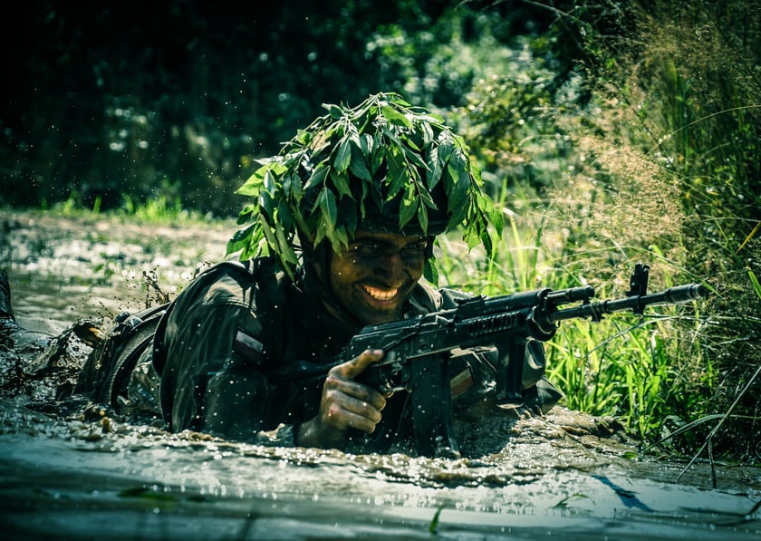 Żołnierze na szkoleniu "Wakacje z wojskiem 2"