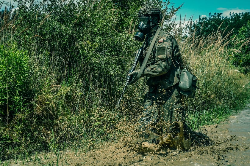 Żołnierze na szkoleniu "Wakacje z wojskiem 2"