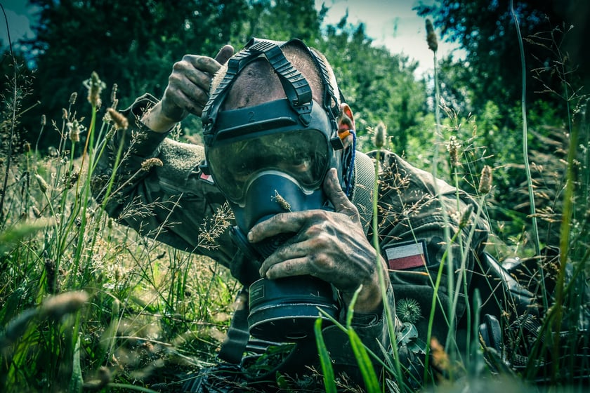 Żołnierze na szkoleniu "Wakacje z wojskiem 2"