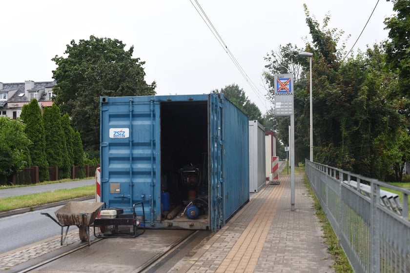 Budowa mijanki na ulicy Przyjaźni