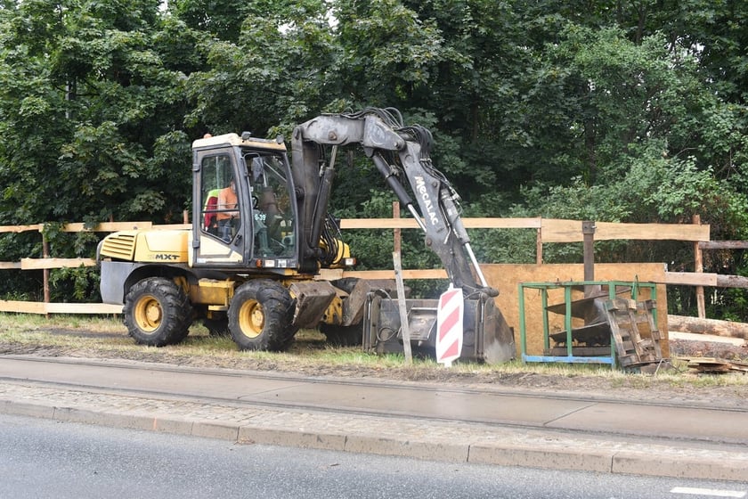 Budowa mijanki na ulicy Przyjaźni