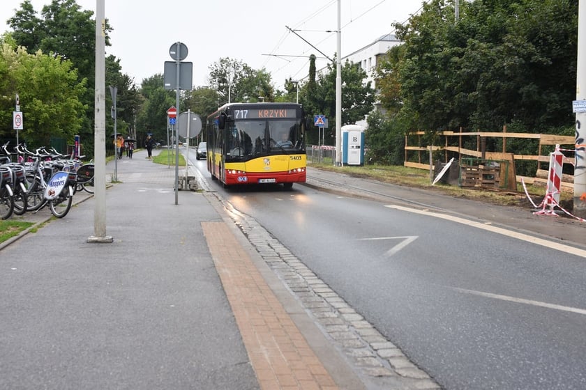 Budowa mijanki na ulicy Przyjaźni