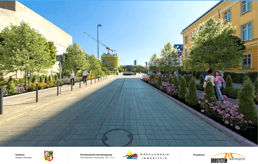 Zielona ulica Zamkowa - wizualizacja