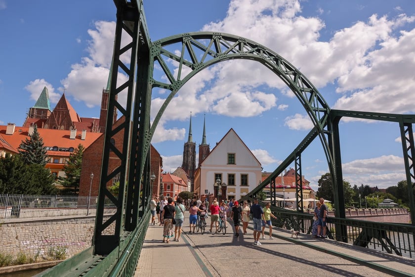 Lato w mieście. Wrocławianie spacerują nad Odrą i na Ostrowie Tumskim