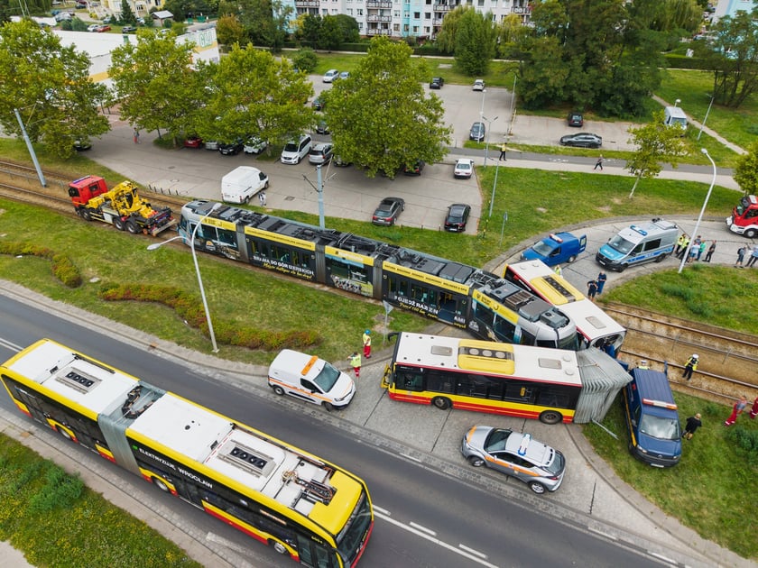 21 sierpnia na wrocławskim Gaju doszło do kolizji z udziałem tramwaju i autobusu
