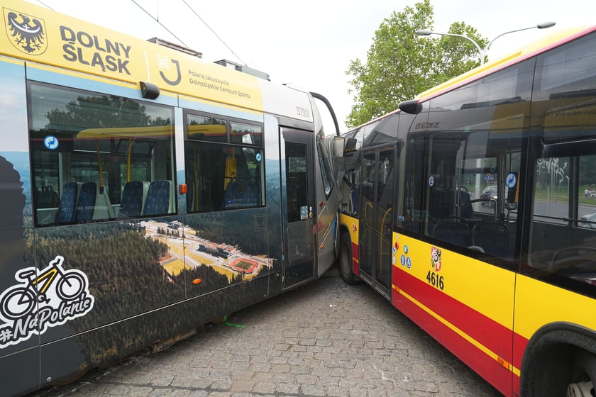 21 sierpnia na wrocławskim Gaju doszło do kolizji z udziałem tramwaju i autobusu