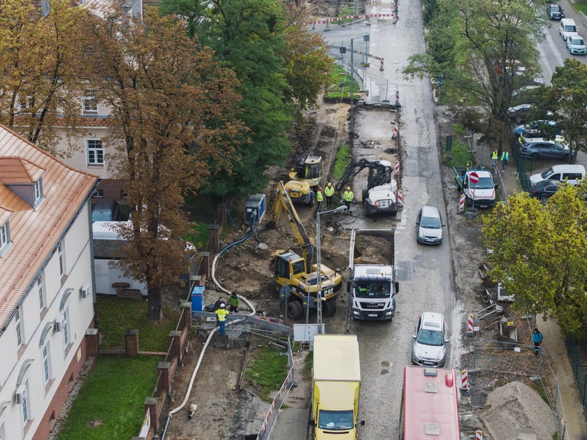 Przebudowa Koszarowej na początku października 2025