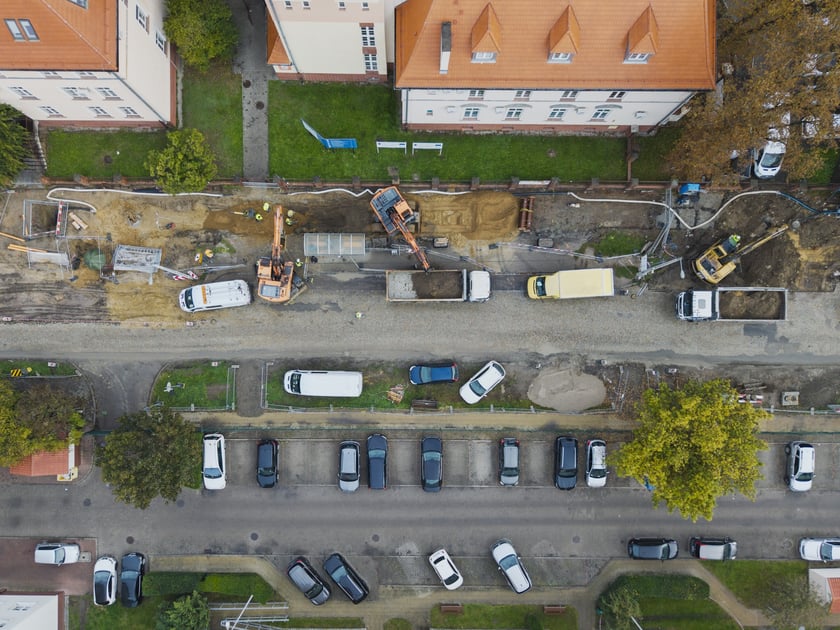 Przebudowa Koszarowej na początku października 2025