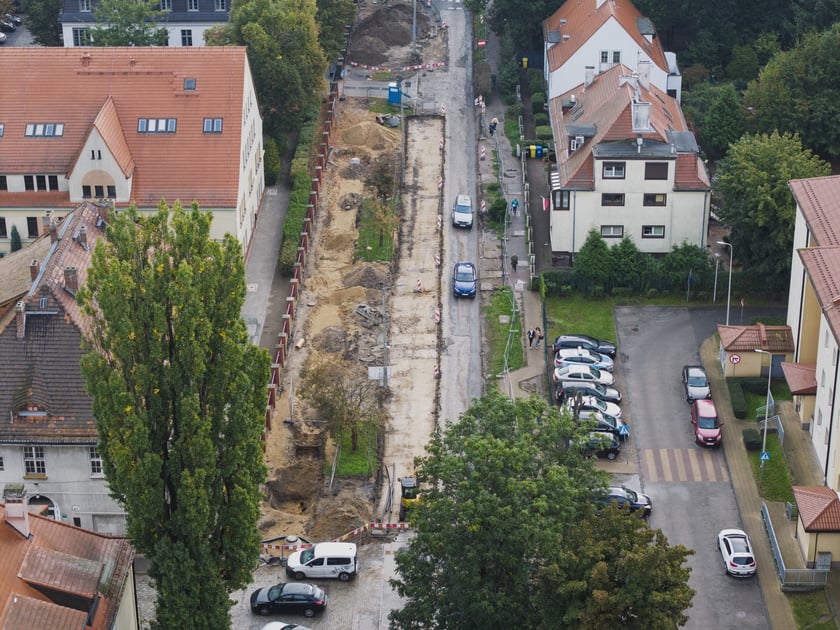 Przebudowa Koszarowej na początku października 2025