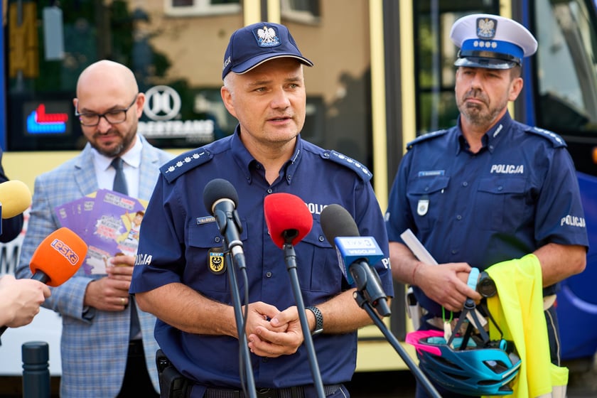 Aspirant sztabowy Łukasz Dutkowiak, rzecznik prasowy Komendanta Wojewódzkiego Policji we Wrocławiu