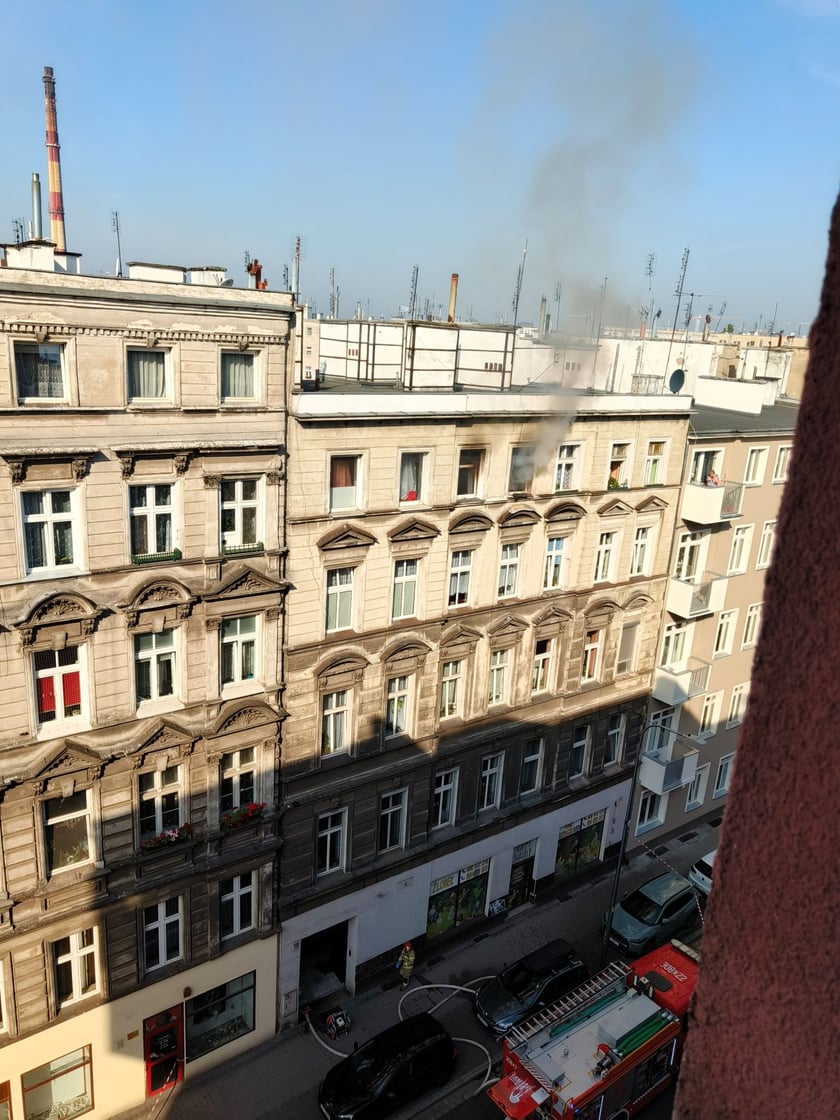 Pożar mieszkania przy ul. Chrobrego