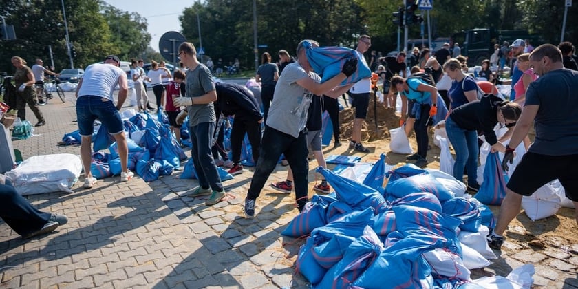 Na zdjęciach sceny z września 2024 po ogłoszeniu alarmu przeciwpowodziowego&nbsp;