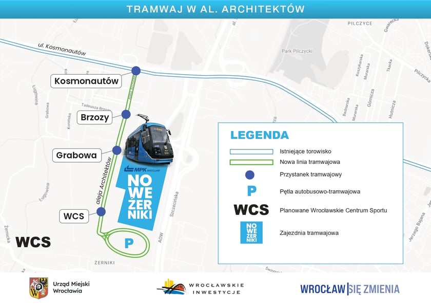 Tramwaj, al. Architekt&oacute;w