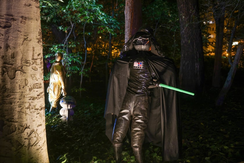 Dyniowe iluminacje w Ogrodzie Botanicznym.