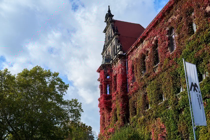 Budynek Muzeum Narodowego we Wrocławiu jesienią - październik 2025