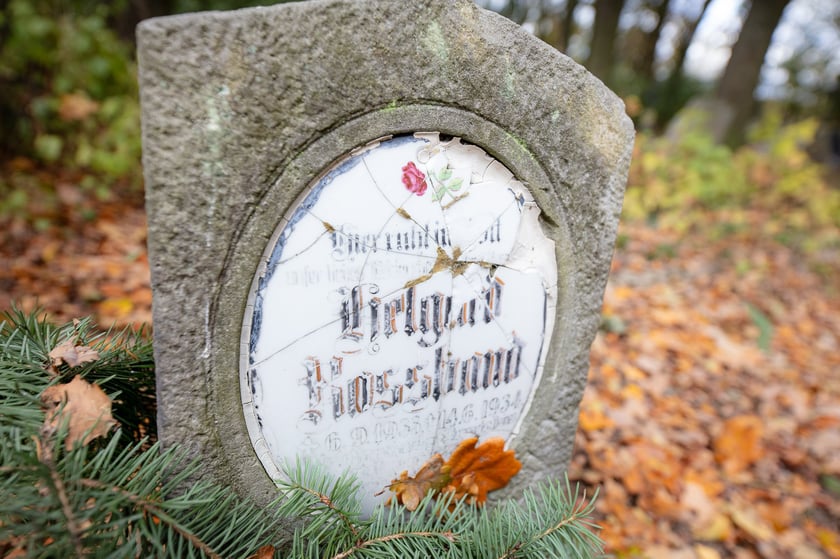 Cmentarz ewangelicki w Grabownicy - w środku pola, w niewielkim zagajniku