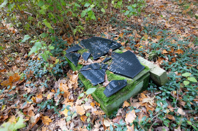 Cmentarz ewangelicki w Grabownicy - w środku pola, w niewielkim zagajniku