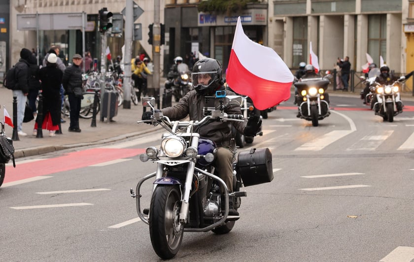 Kawalkada motocykli z okazji Święta Niepodległości we Wrocławiu, 11 listopada 2025