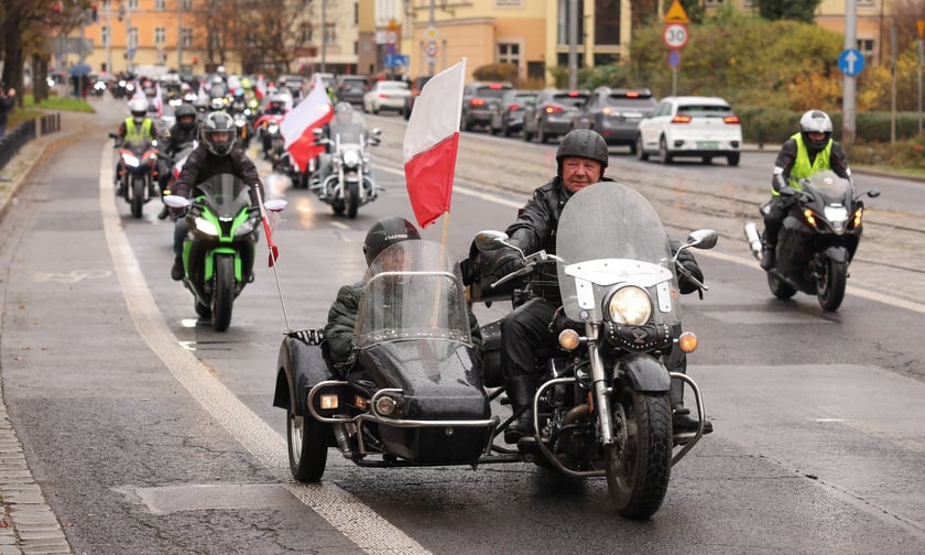 Kawalkada motocykli z okazji Święta Niepodległości we Wrocławiu, 11 listopada 2025