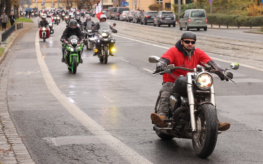 Kawalkada motocykli z okazji Święta Niepodległości we Wrocławiu, 11 listopada 2025