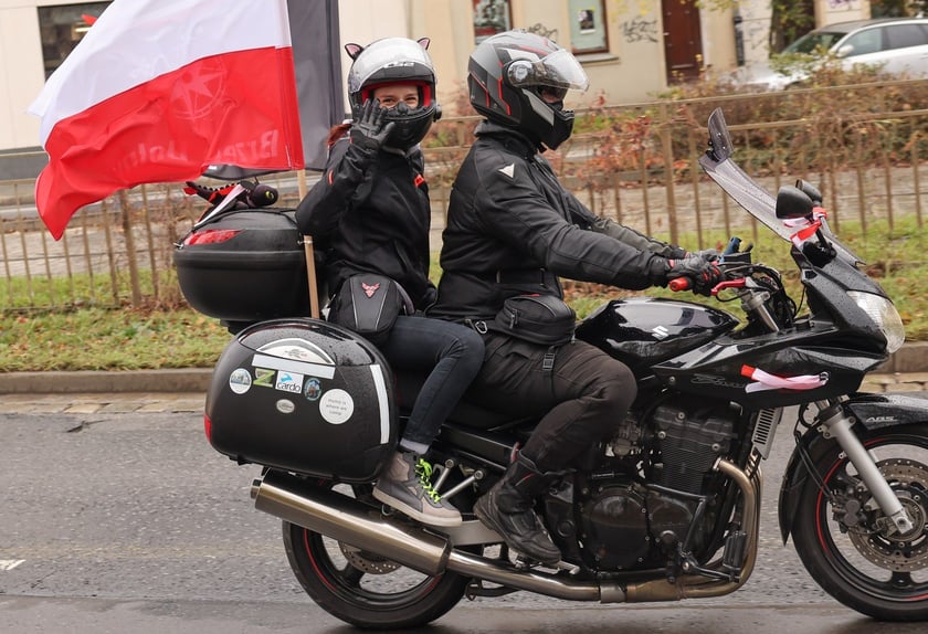 Kawalkada motocykli z okazji Święta Niepodległości we Wrocławiu, 11 listopada 2025