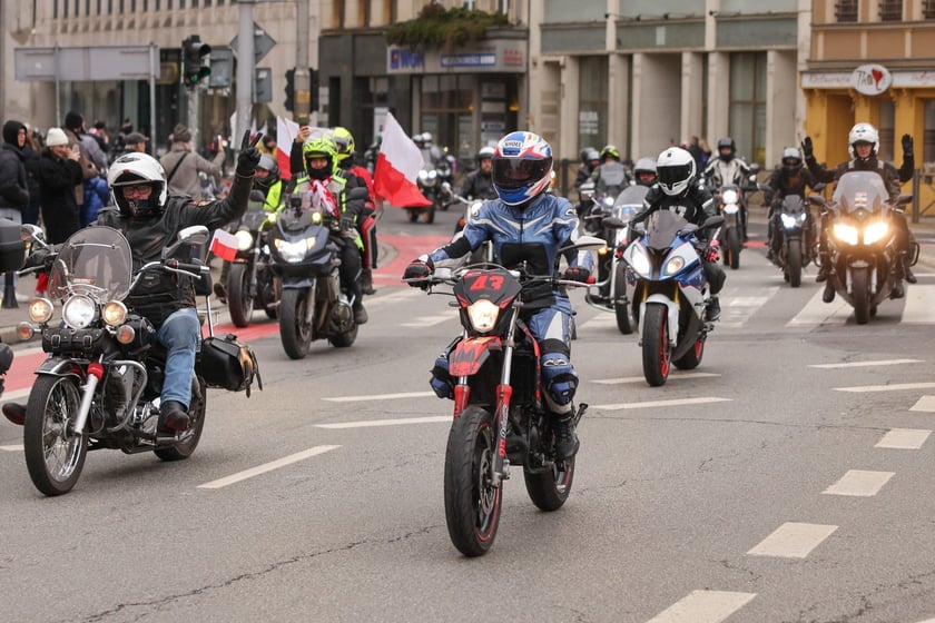 Kawalkada motocykli z okazji Święta Niepodległości we Wrocławiu, 11 listopada 2025