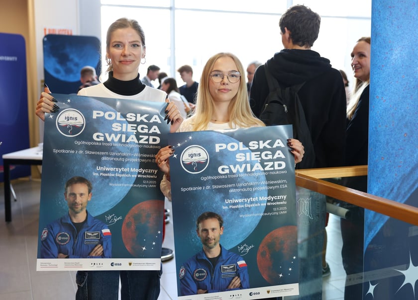 Spotkanie z polskim astronautą dr Sławoszem Uznańskim-Wiśniewskim na Uniwersytecie medycznym we Wrocławiu, 12 listopada 2025