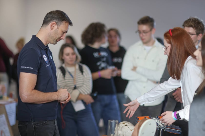 Spotkanie z polskim astronautą dr Sławoszem Uznańskim-Wiśniewskim na Uniwersytecie medycznym we Wrocławiu, 12 listopada 2025
