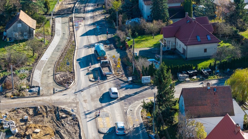 Przebudowa ulicy Wilkszyńskiej - zdjęcie z początku listopada