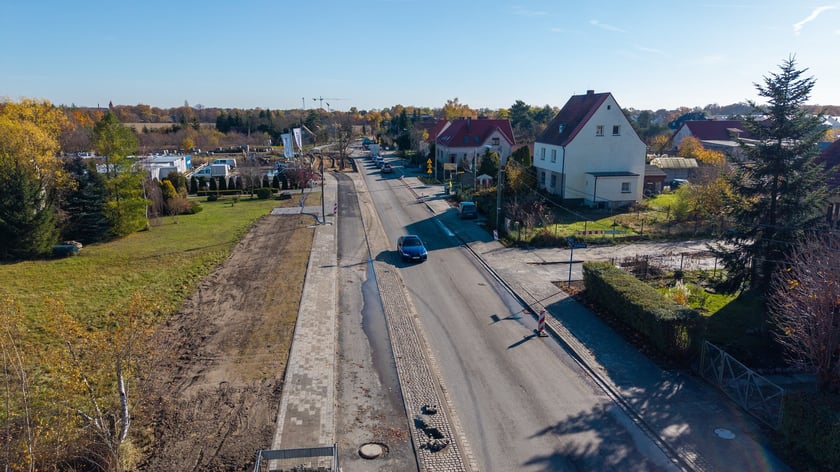 Przebudowa ulicy Wilkszyńskiej - zdjęcie z początku listopada