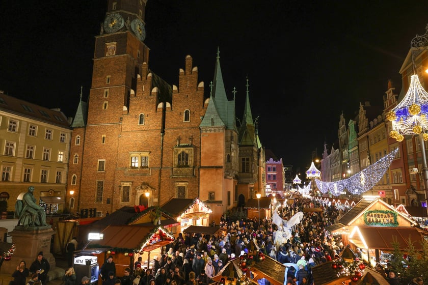 Wieczór otwierający jarmark świąteczny na Rynku we Wrocławiu, 21 listopada 2025