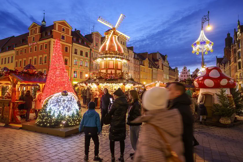 Wieczór otwierający jarmark świąteczny na Rynku we Wrocławiu, 21 listopada 2025